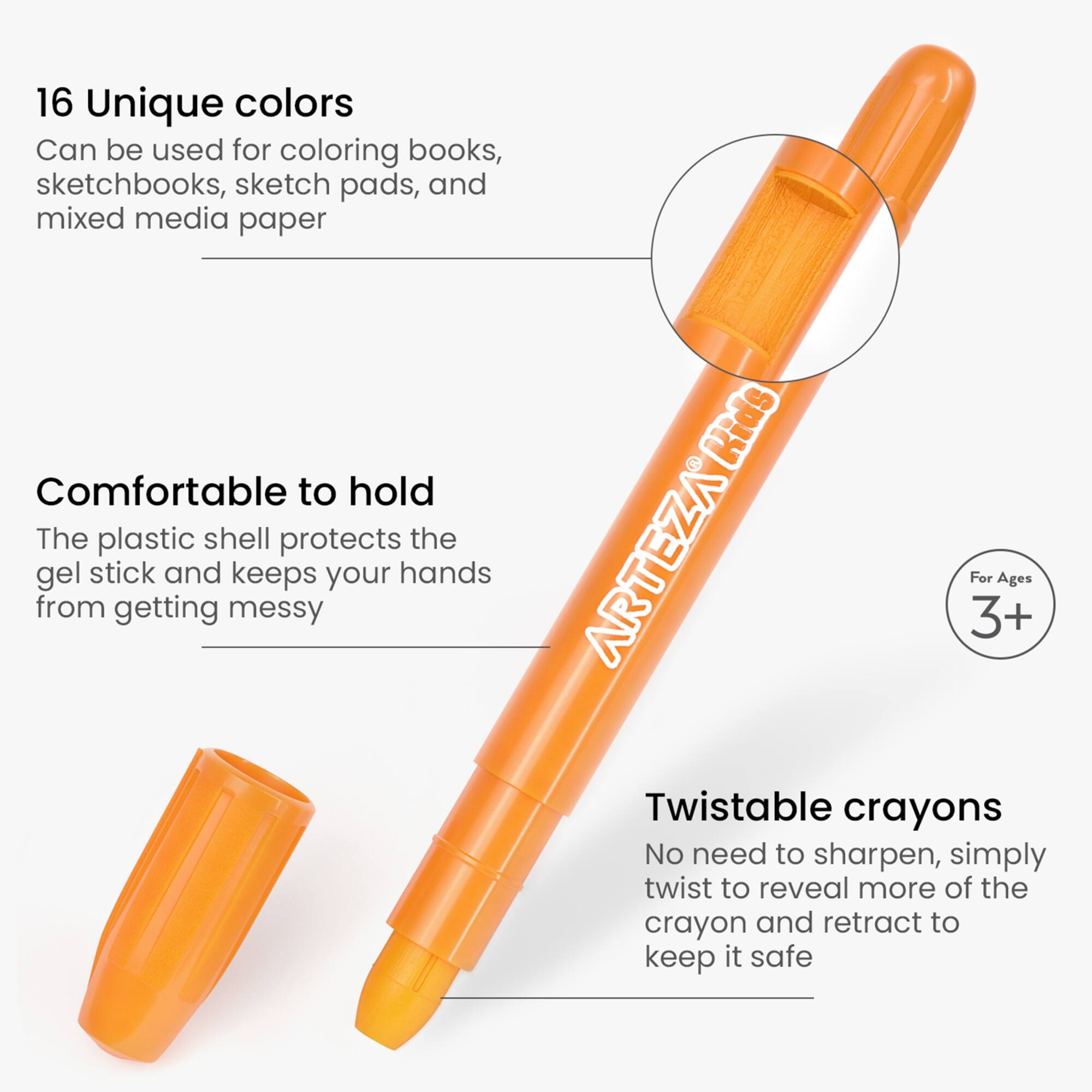 Arteza® Kids Gel Crayons, 16 ct